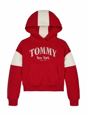 VARSITY COLORBLOCK HOODIE XME Red Hot