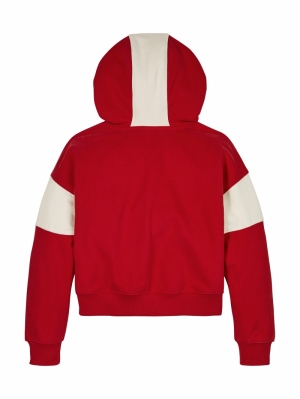 VARSITY COLORBLOCK HOODIE XME Red Hot