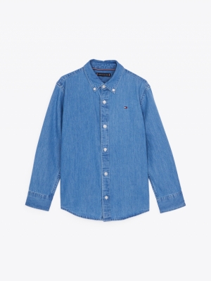 DENIM CHAMBRAY SHIRT LS 1A6 Denim Mediu