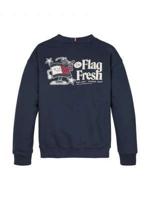 FUN FLAG SWEATSHIRT C1G Dark Night 