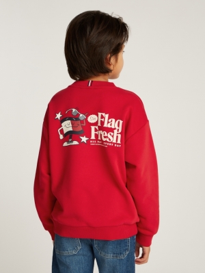 FUN FLAG SWEATSHIRT XLD Medium Red