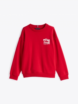 FUN FLAG SWEATSHIRT XLD Medium Red