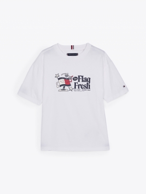 FLAG FUN TEE SS YBR white