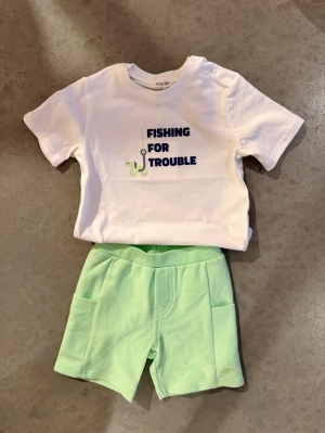 T-shirt Aerobic Fishing White