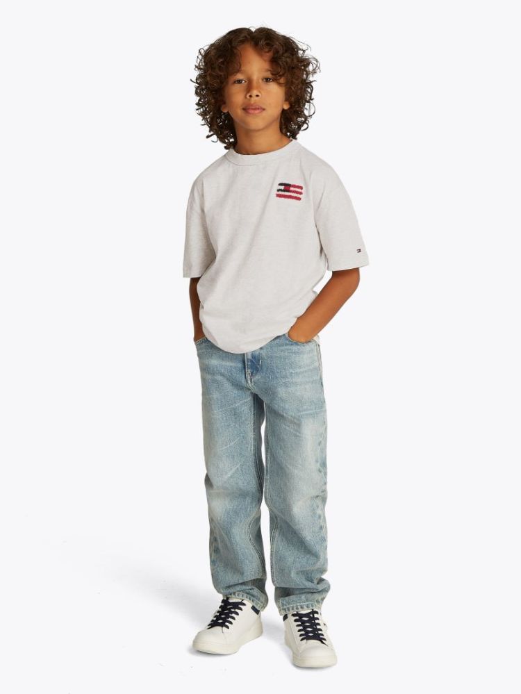 HILFIGER FLAG TERRY EMB TEE SS PMT Snow White 