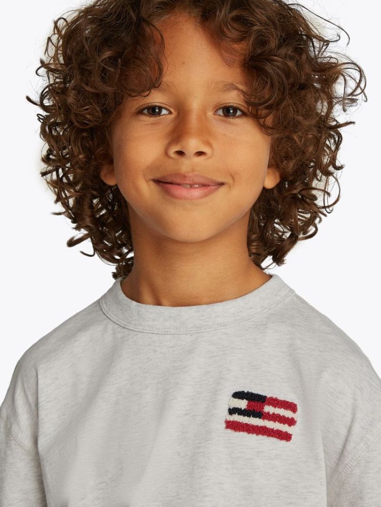 HILFIGER FLAG TERRY EMB TEE SS PMT Snow White