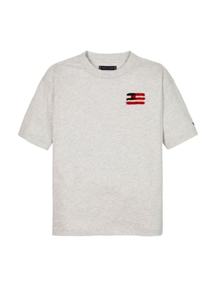 HILFIGER FLAG TERRY EMB TEE SS PMT Snow White