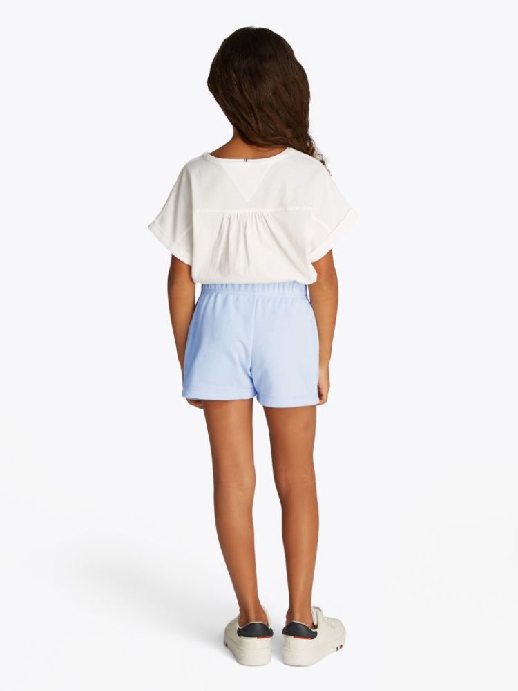 TOMMY SCRIPT CN SWEATSHORT C1O Breezy Blue