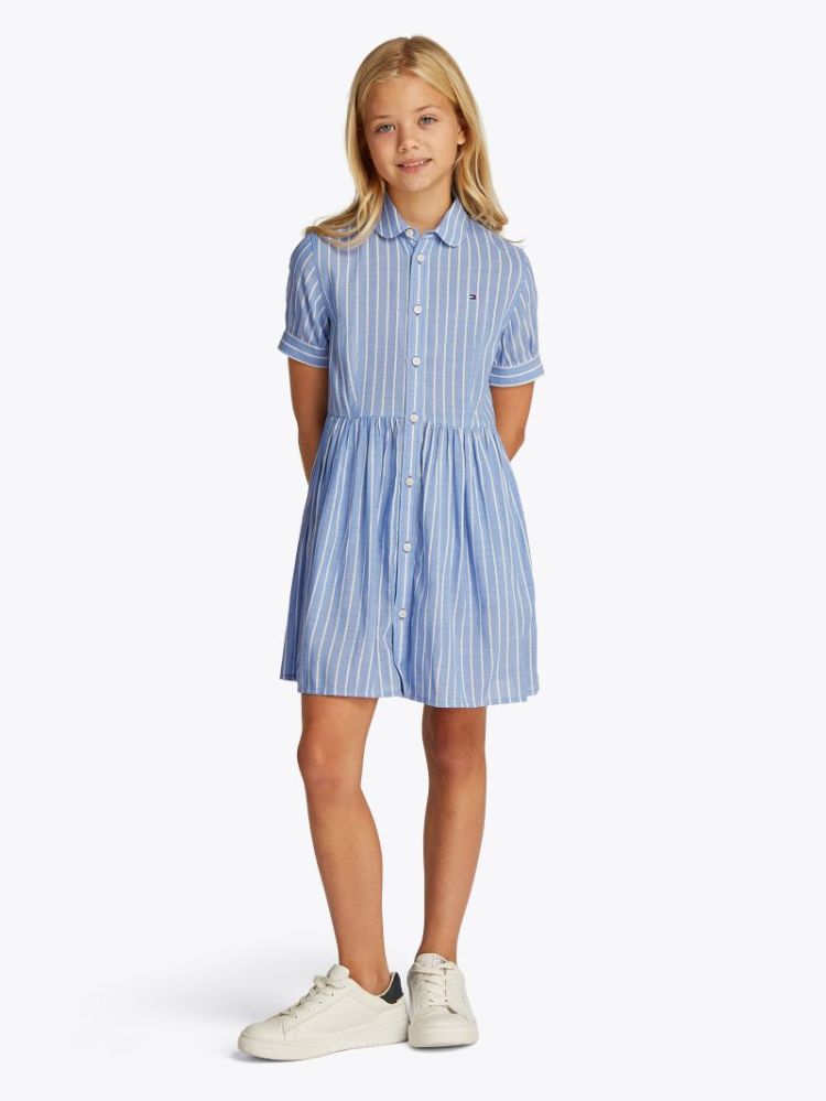 STRIPED DRESS SS C30 Blue Spell