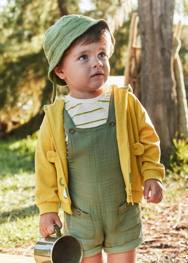 Dungaree 3pcs set 014 sage