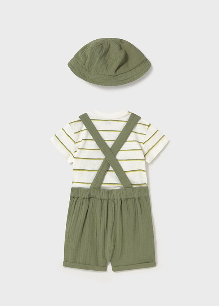 Dungaree 3pcs set 014 sage