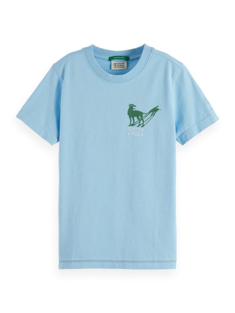 Regular-fit t-shirt with front 420 Spring Blue