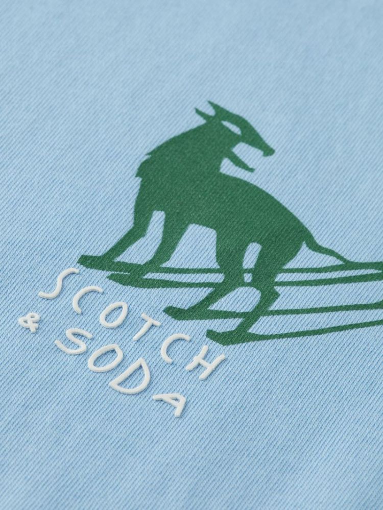 Regular-fit t-shirt with front 420 Spring Blue