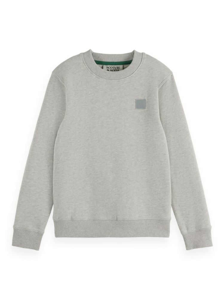 Regular-fit logo badge crewnec 050 Grey Melang