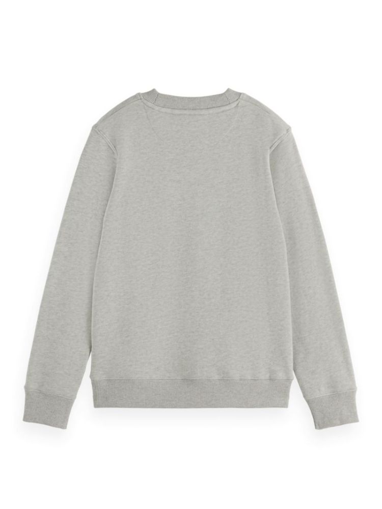 Regular-fit logo badge crewnec 050 Grey Melang