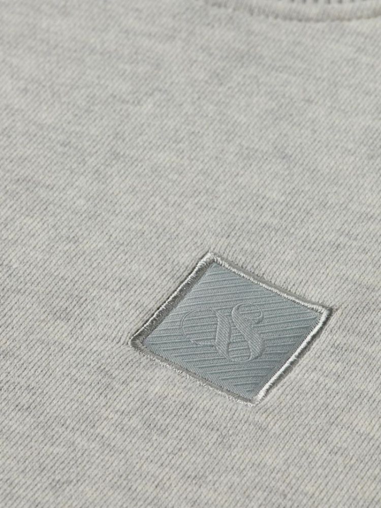 Regular-fit logo badge crewnec 050 Grey Melang