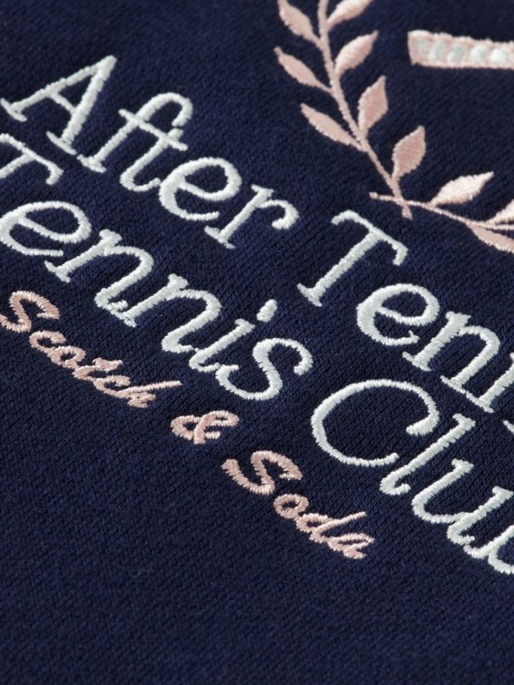 Relaxed-fit crewneck with fron 401 Navy
