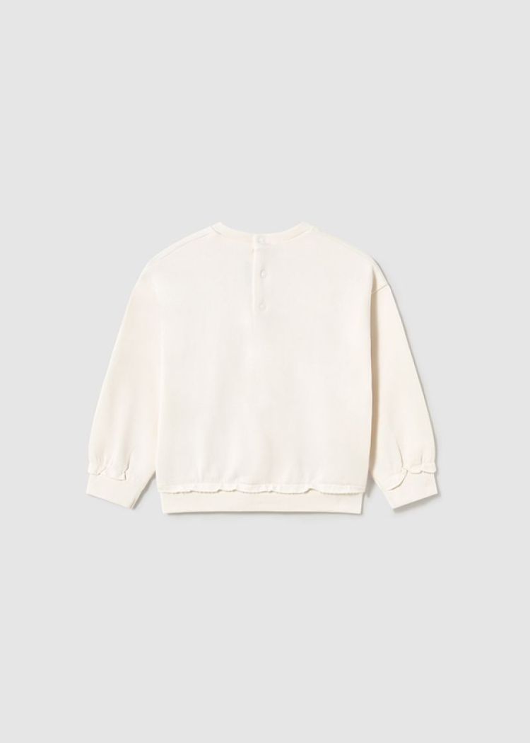 Embroidered pullover 096 bone-toffe