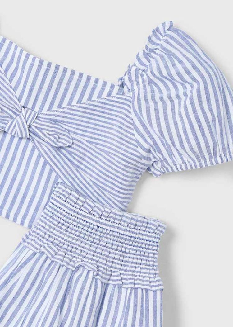 Striped skirt set 031 indigo 