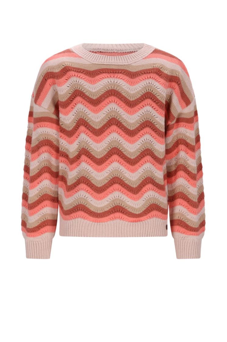 Kessy Waivy Pattern Knitted Taupe