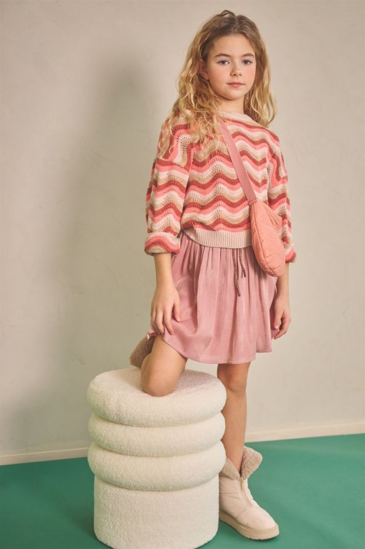 Kessy Waivy Pattern Knitted Taupe