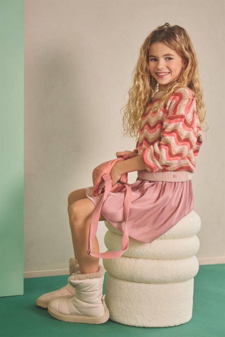 Kessy Waivy Pattern Knitted  Taupe