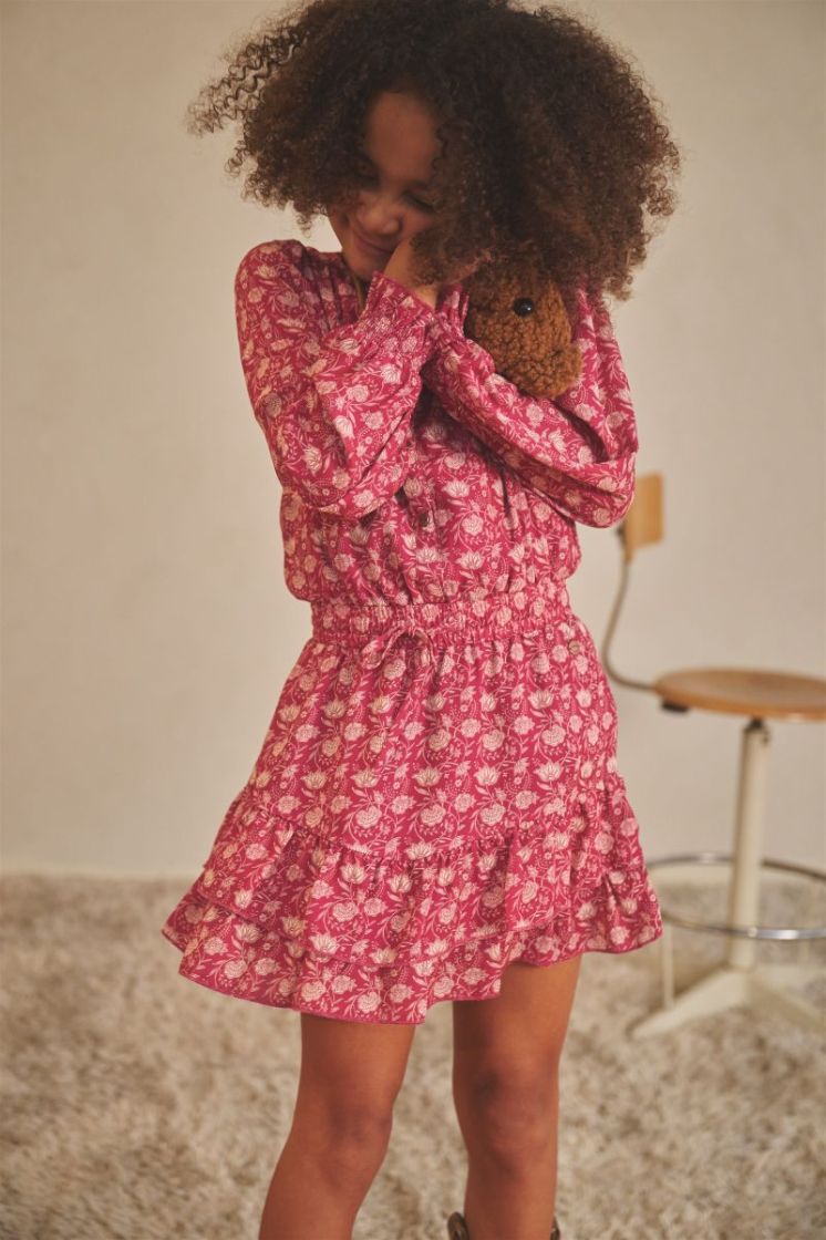 Miggy Paisly Dress Cerise Pink