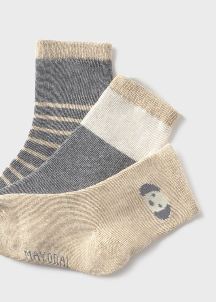 3-PAIR SOCKS SET 056 Fog