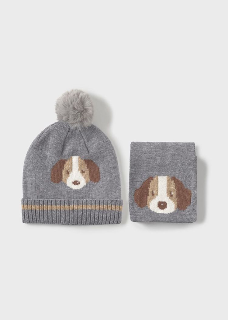 Hat-scarf set 061 Fog