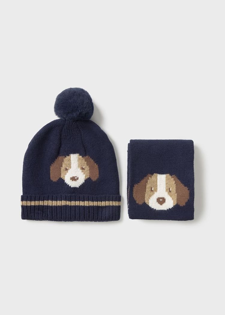 Hat-scarf set 063 Night