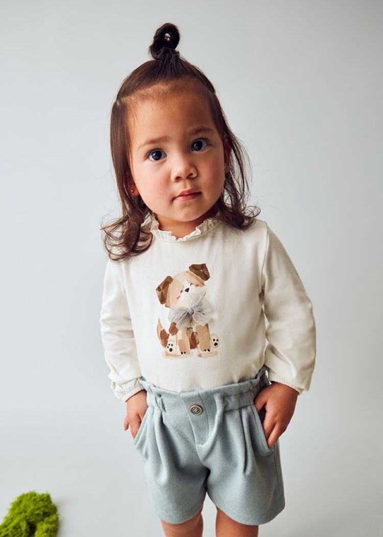 Twill shorts 015 Blue bell