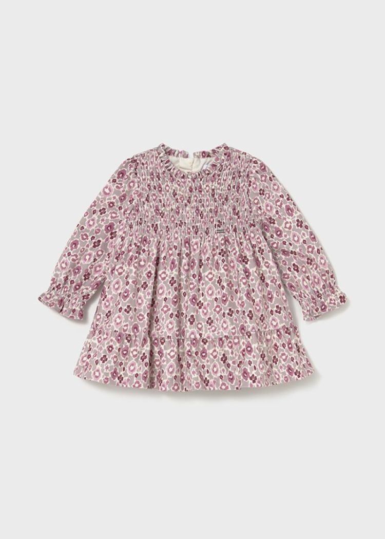 Printed velvet dress 025 Crystal
