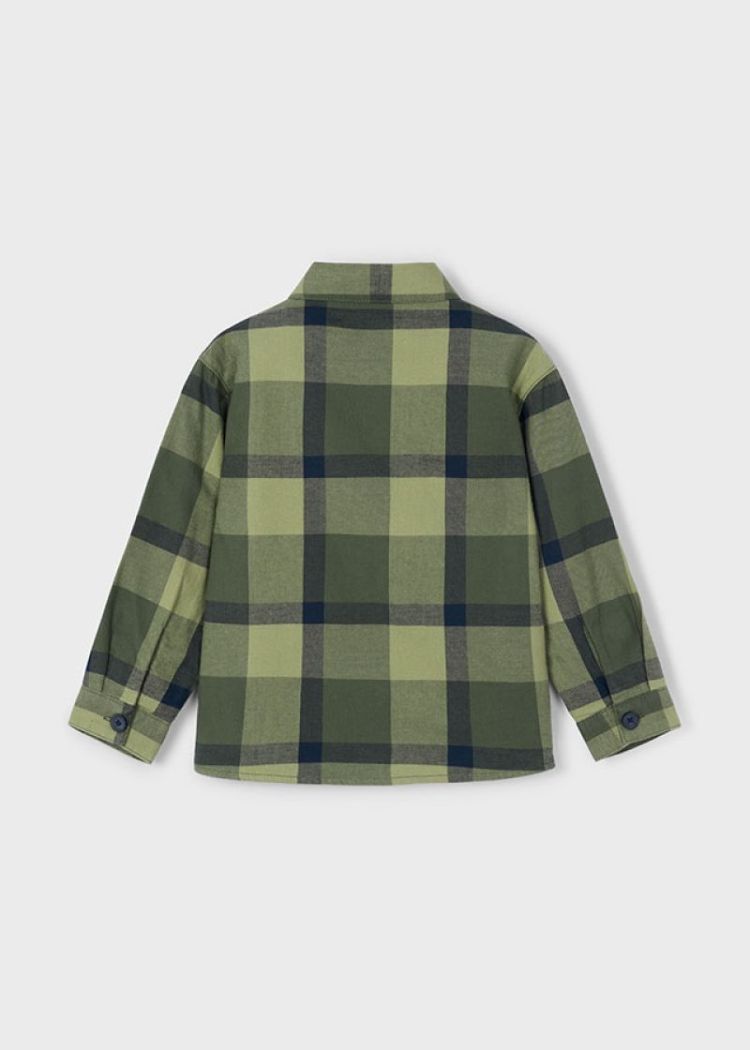 Checked overshirt 031 Olive