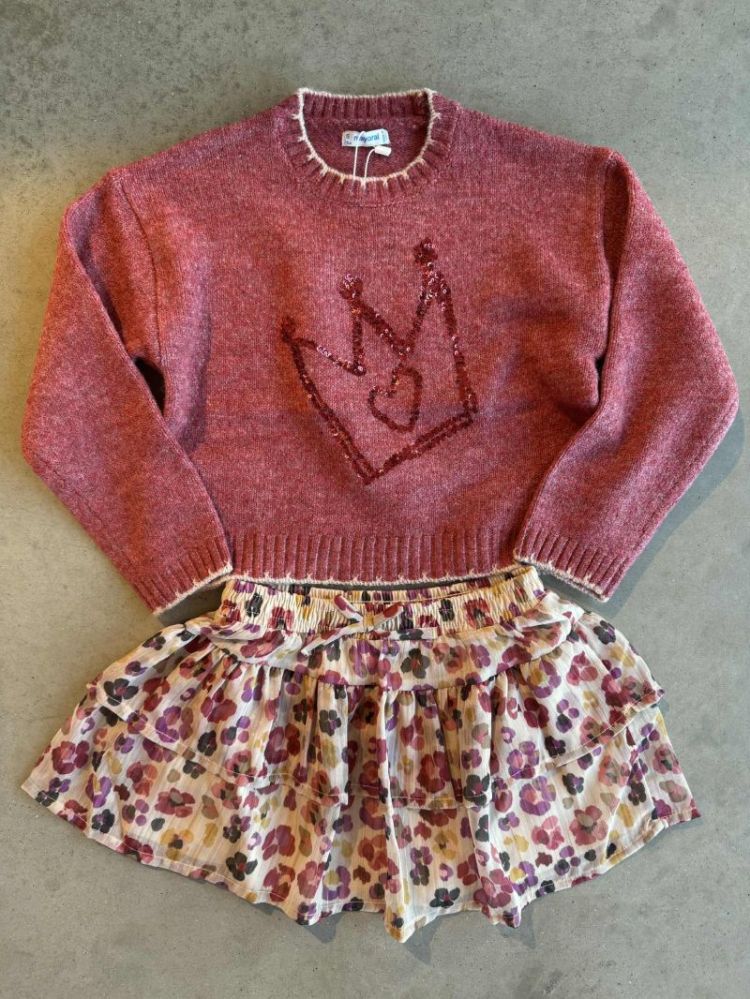 Gauze skirt 079 Cherry