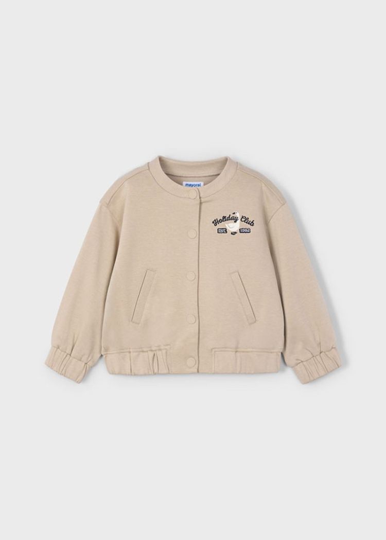 Knit twill jacket 039 Hazelnut