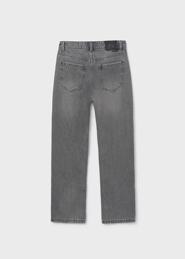 Relax long denim pants 075 Grey