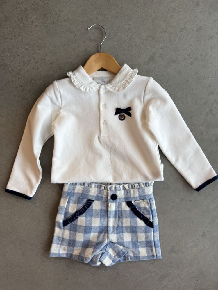 SHORTY VICTORIA OFFWHITE-BLUE