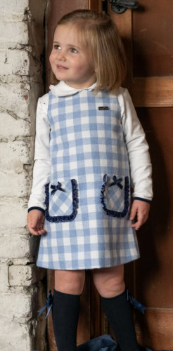 DRESS VICTORIA OFFWHITE-BLUE