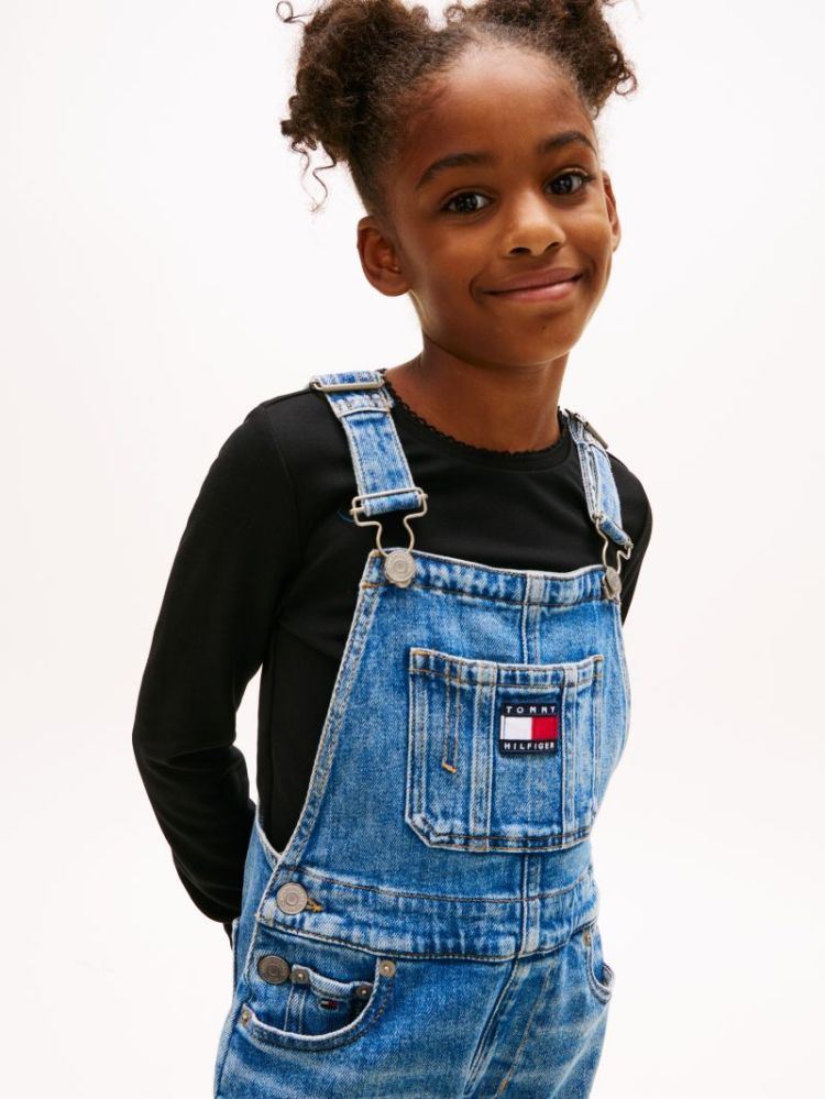 HERITAGE FLAG DENIM DUNGAREE 1A6 Denim Mediu