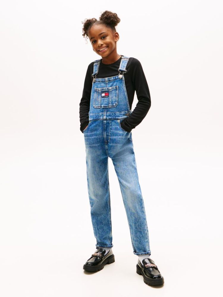 HERITAGE FLAG DENIM DUNGAREE 1A6 Denim Mediu