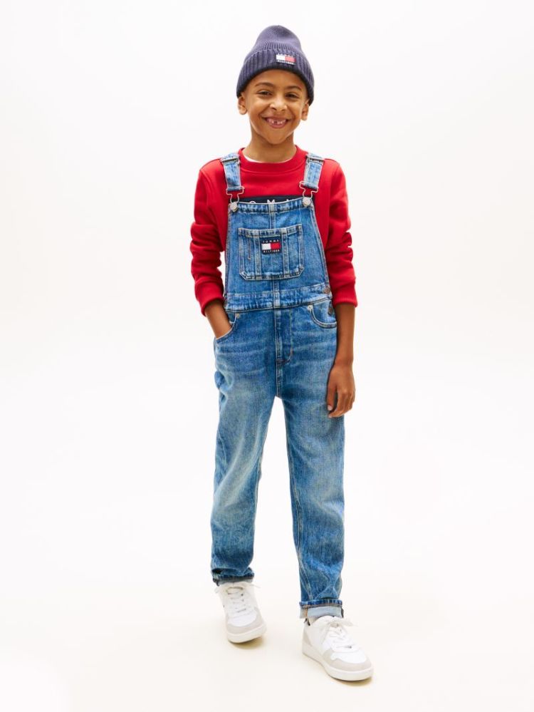 HERITAGE FLAG DENIM DUNGAREE 1A6 Denim Mediu