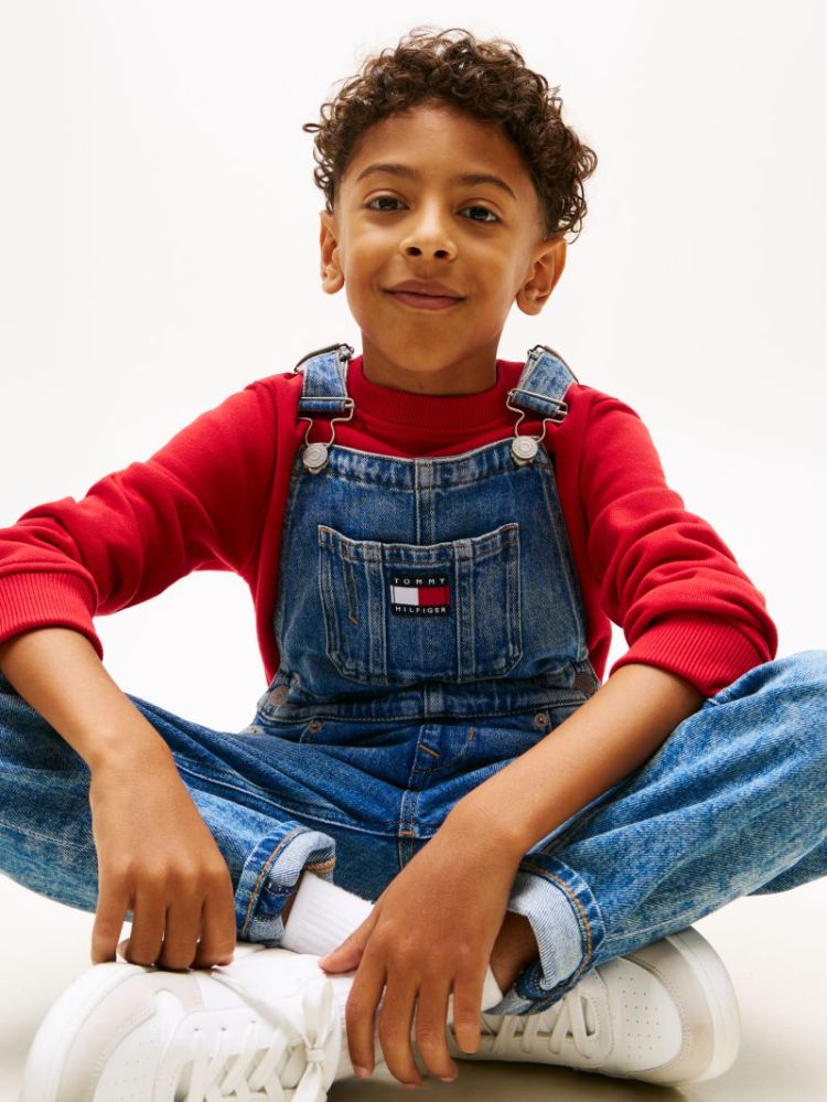 HERITAGE FLAG DENIM DUNGAREE 1A6 Denim Mediu