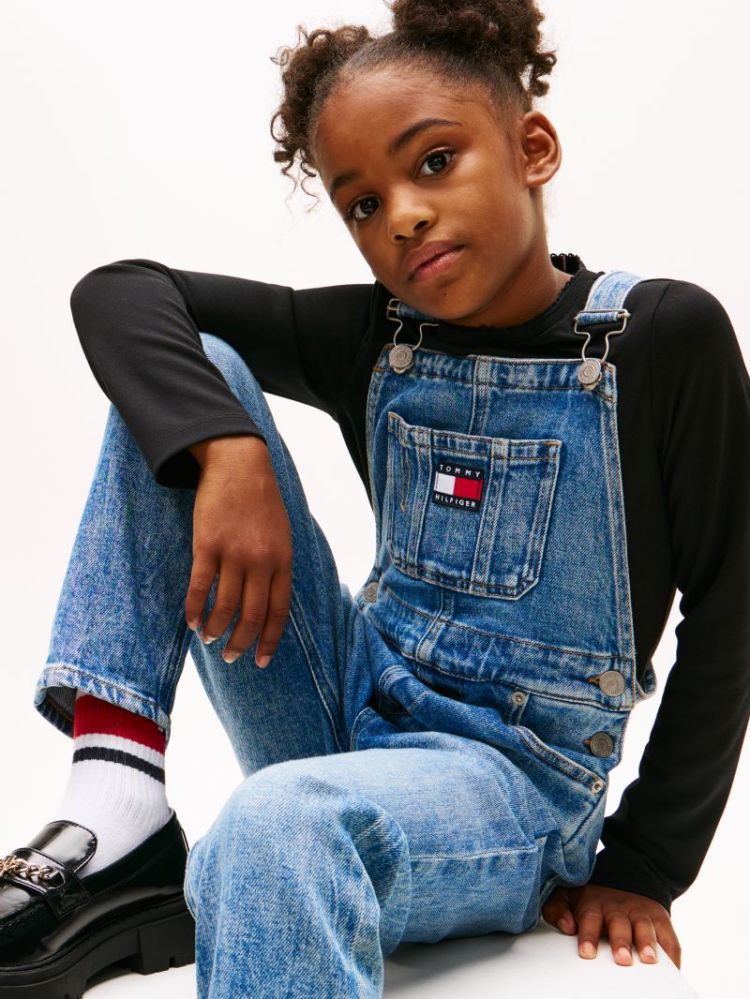 HERITAGE FLAG DENIM DUNGAREE 1A6 Denim Mediu