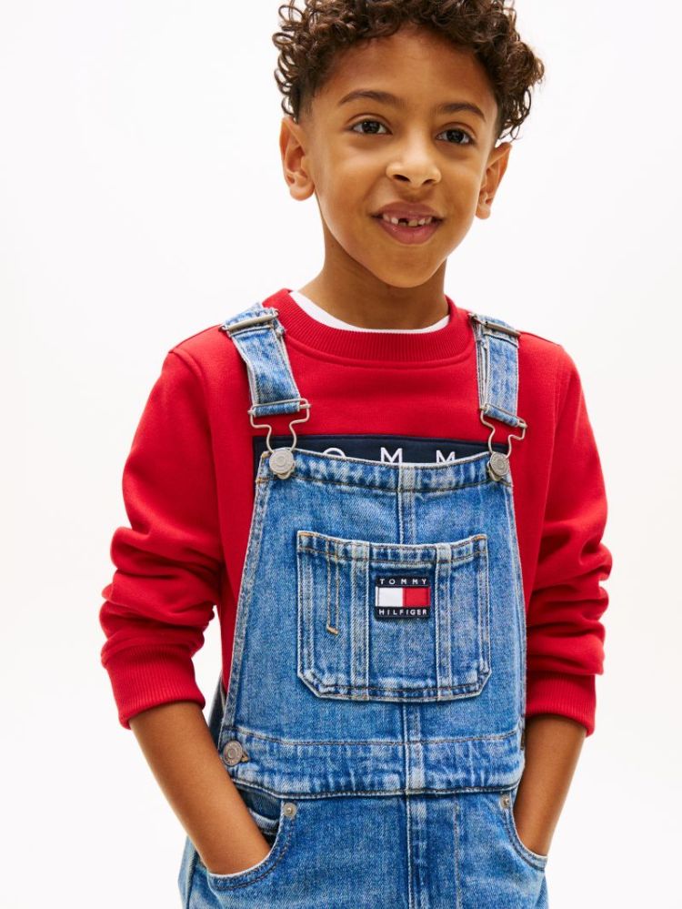 HERITAGE FLAG DENIM DUNGAREE 1A6 Denim Mediu
