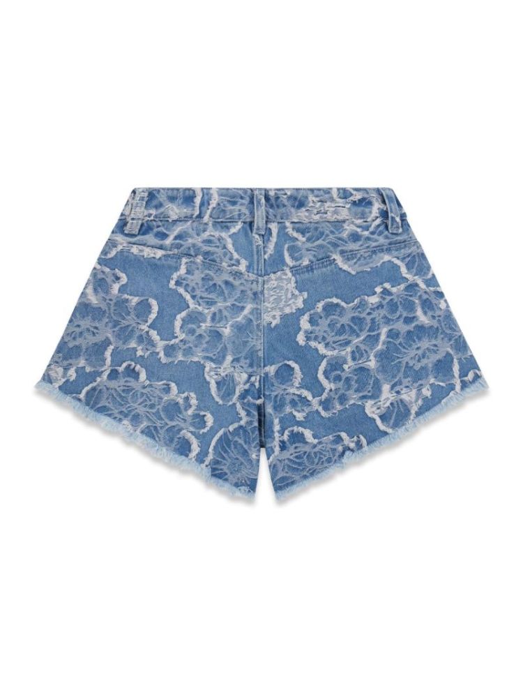 WIDE PUNCH NEEDLE DENIM SHORT BNPW BLUE NEEDL