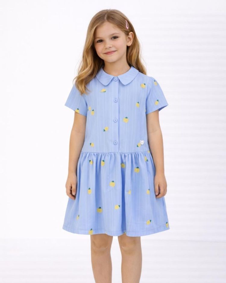 POPLIN SS DRESS S20T LEMON PIE