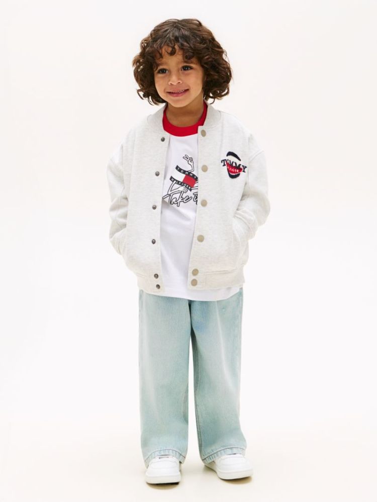 LB BASKETBALL GRAPHIC BOMBER P09 Light Grey
