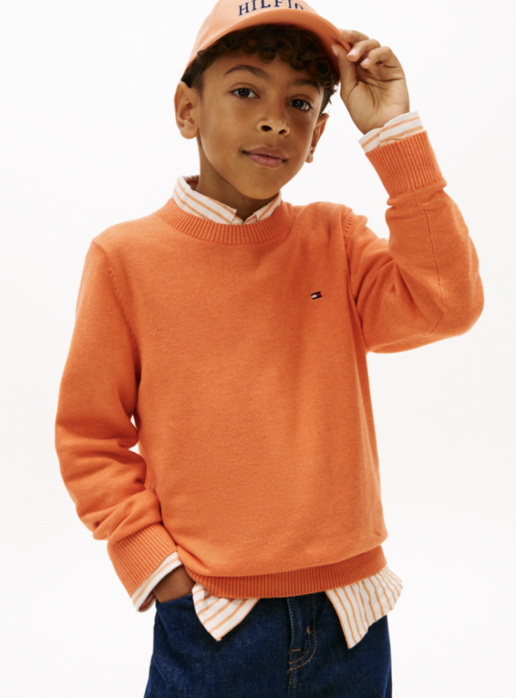 LINEN BLEND STRIPED SHIRT LS SD2 Lush Orange