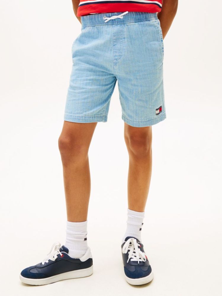 WAVY FLAG HERRINGBONE SHORT 1A4 Denim Mediu