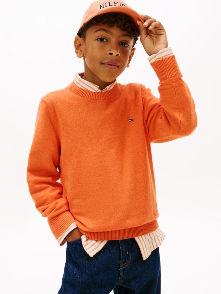 CREW NECK SWEATER LS SD2 Lush Orange